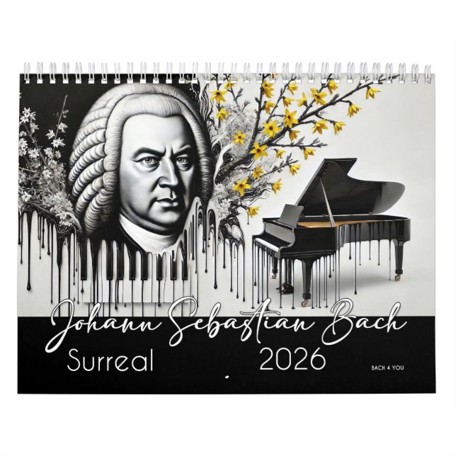 Calendário Johann Sebastian Bach Portraits: Surreal 2026 (Capa)