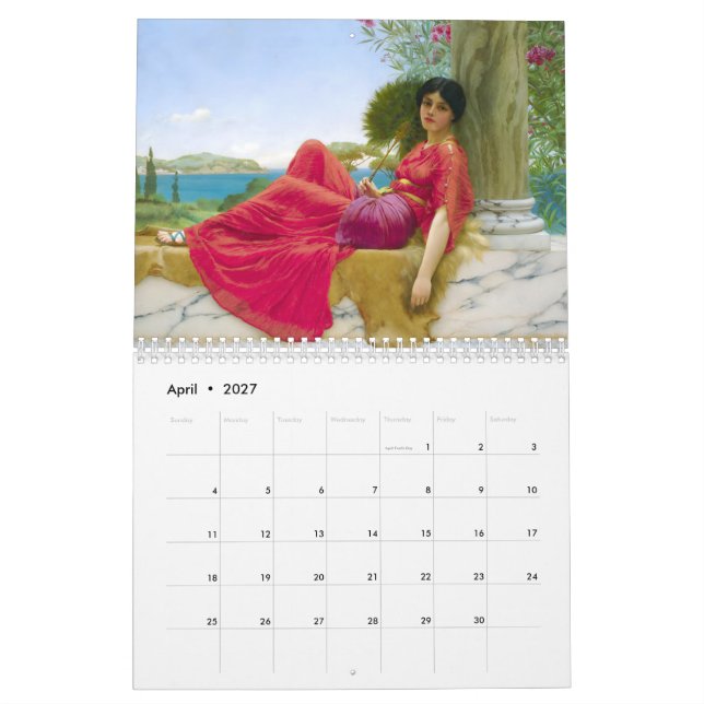 Calendário John William Godward Art Calendar (Abr 2027)