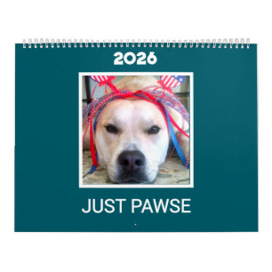 Calendário 'Just Pawse – 2026' Foto de Animal Minimalista Ver