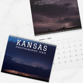 Calendário Kansas Photography Landscapes & Storms Calendar