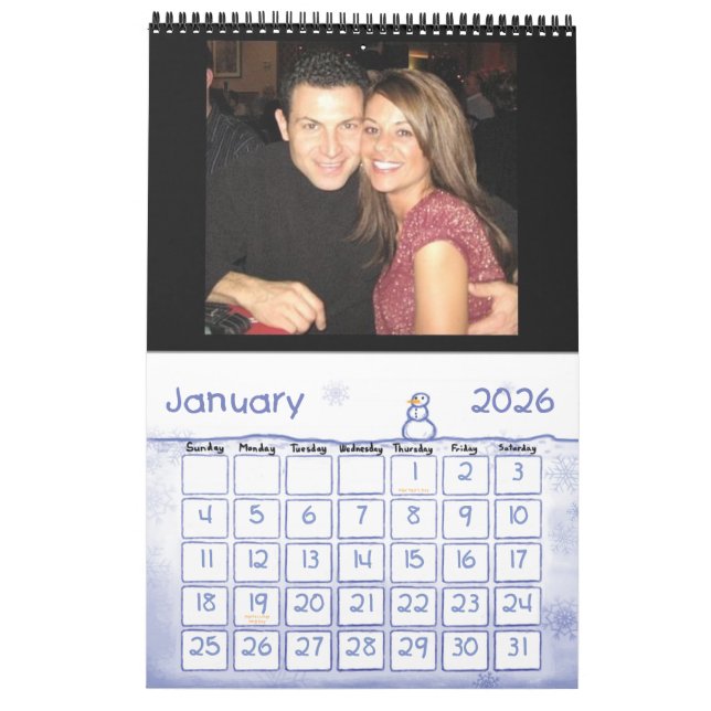 Calendário Karyn & Sal nosso primeiro ano junto (Jan 2026)