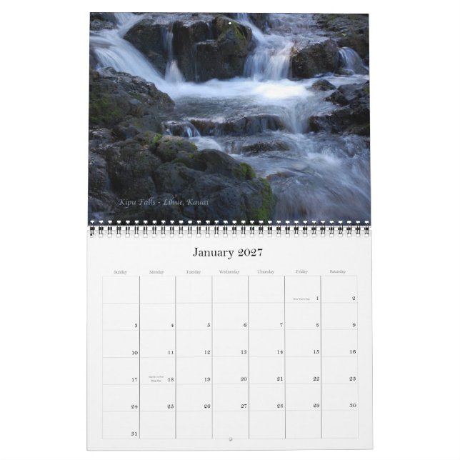 Calendário Kauai 2012 (Jan 2027)