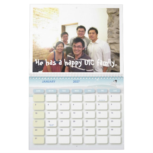 Calendário Kenny liang (Jan 2027)