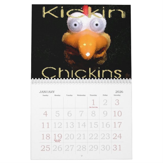 Calendário Kickin Chickins Calander (Jan 2026)