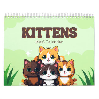 Calendário Kittens 2026 Calendar