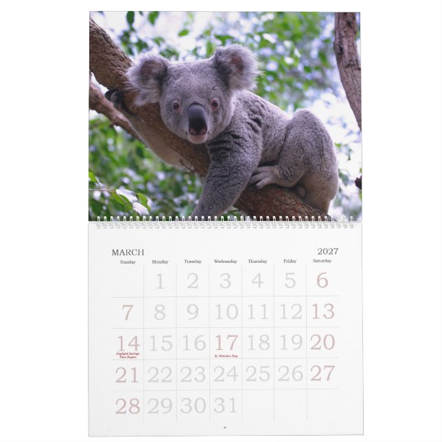 Calendário Koalendar  (Mar 2027)