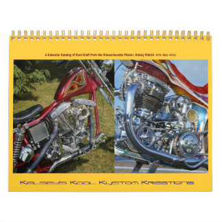 Calendário Kool Kustom Kycle Kreations de Kelsey; 2014
