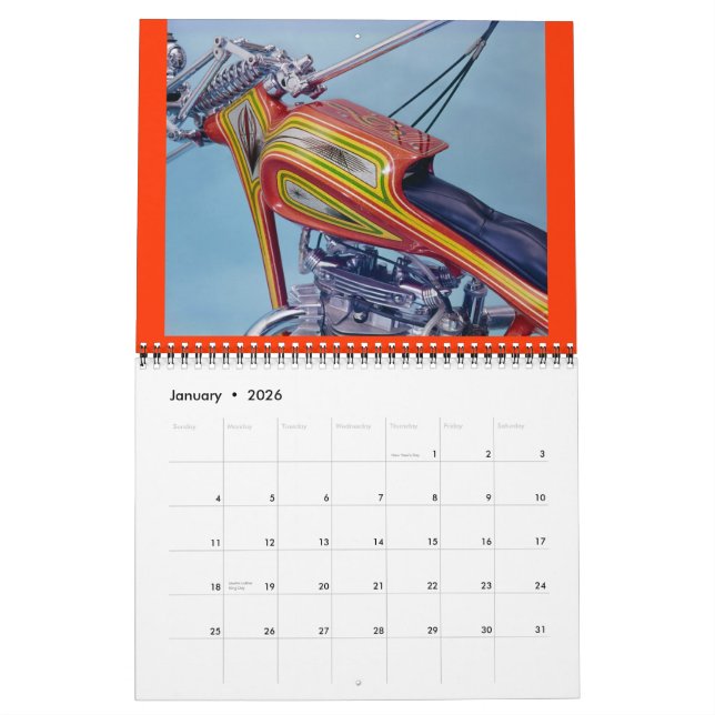 Calendário Kool Kustom Kycle Kreations de Kelsey; 2014 (Jan 2026)