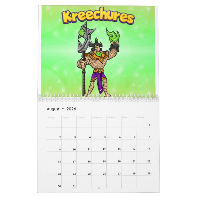 Calendário Kreechures-Deck 2 (Ago 2026)