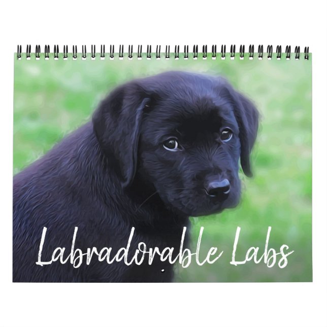 Calendário Laboratórios Labradorable - Labrador Negro Retriev (Capa)