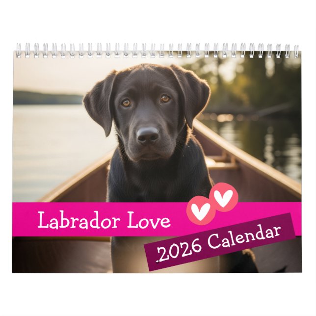 Calendário Labrador Love Calendar (Capa)