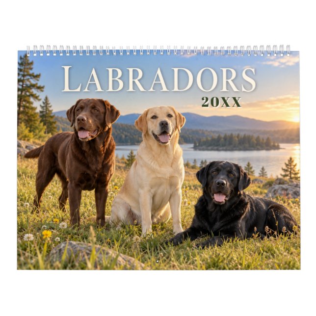 Calendário Labradores Através das Estações (Capa)