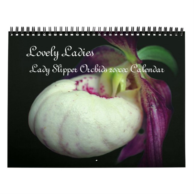 Calendário Lady Slipper Orchid Flowers (Capa)