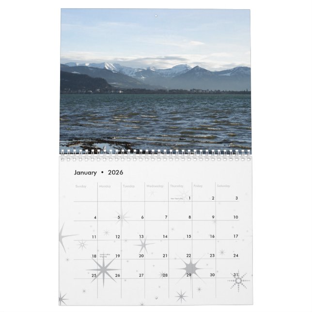 Calendário Lago oriental Contance - Östlicher Bodensee (Jan 2026)