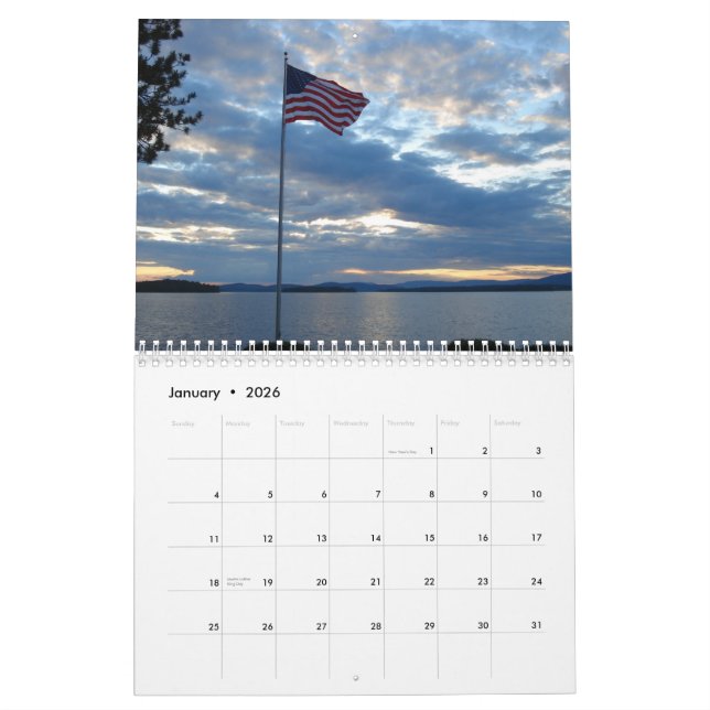 Calendário Lago Winnipesaukee, 2009 (Jan 2026)