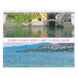 Calendário Lake Como and Lake Garda 2026 calendar