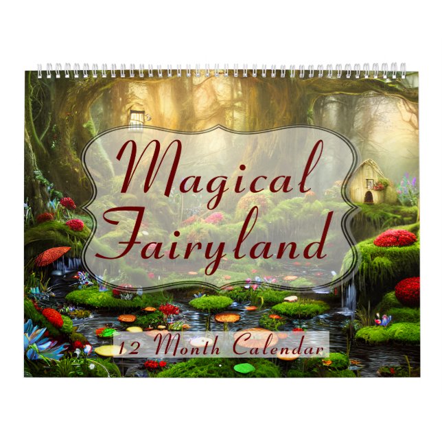 Calendário Lares De Fada De Fairyland Magicas Lindo Jardins (Capa)