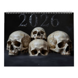 Calendário Large 2026 Skull Art Calendar