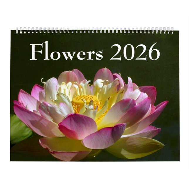 Calendário Large Flowers 2026 Calendar (Capa)