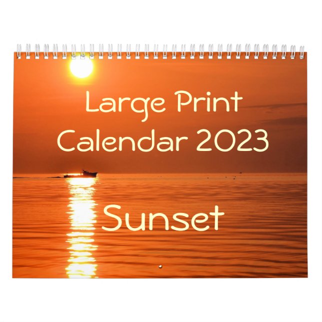 Calendário Large Print Calendar 2023 - Sunset (Capa)