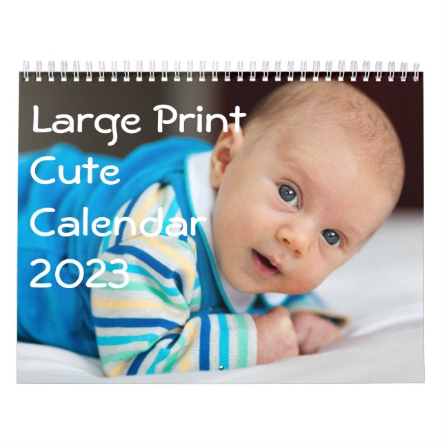 Calendário Large Print Cute Calendar 2023 (Capa)