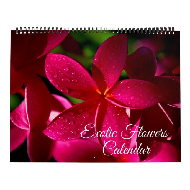 Calendário Large Size Exotic Flowers Calendar (Capa)