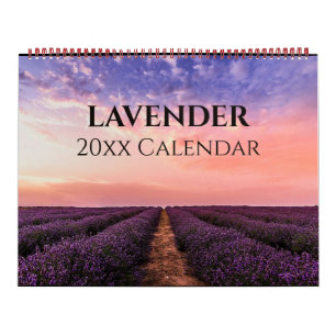 Calendário Lavanda adorável editável