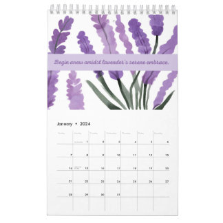 Calendário Lavanda Dreams 2024 Calendar 🌿 💜