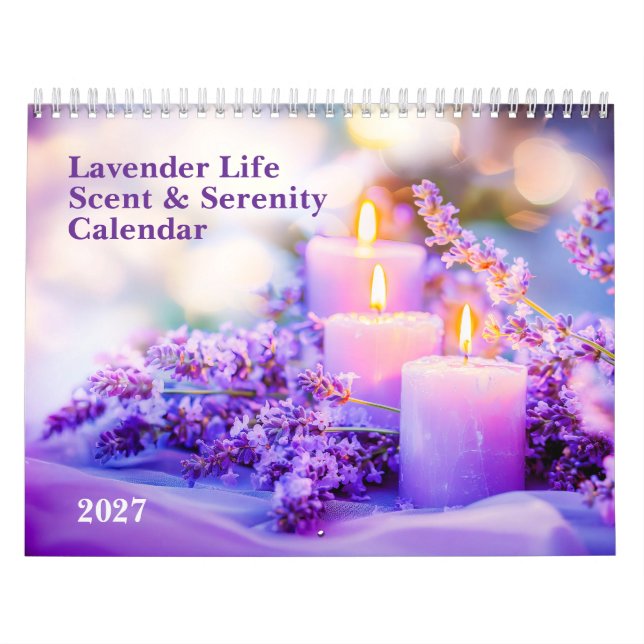 Calendário Lavanda Vida – 2027 Aroma e Serenidade (Capa)