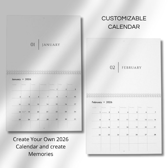 Calendário Layout Limpo e Elegante (Criador carregado)