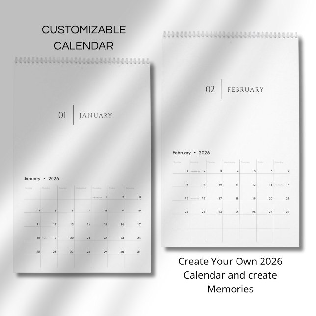 Calendário Layout Limpo e Elegante (Criador carregado)