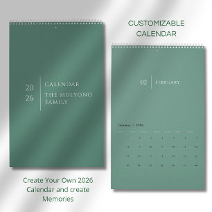 Calendário Layout Limpo e Elegante