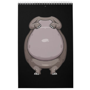 Calendário Legal Sem Cabeça Hippo Halloween Costume Engraça