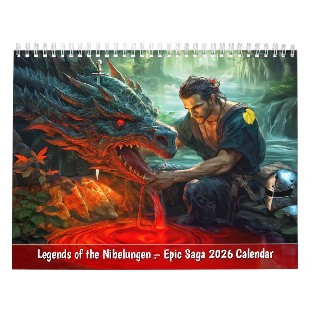 Calendário Legends of the Nibelungen Epic Saga 2026 Calendar (Capa)