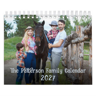 Calendário Lembrança de Memória de Foto de Família Personaliz