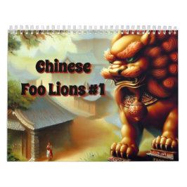 Calendário Leões Foo Chineses #1