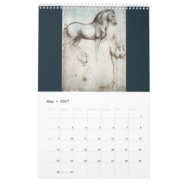 Calendário Leonardo Da Vinci (Maio 2027)