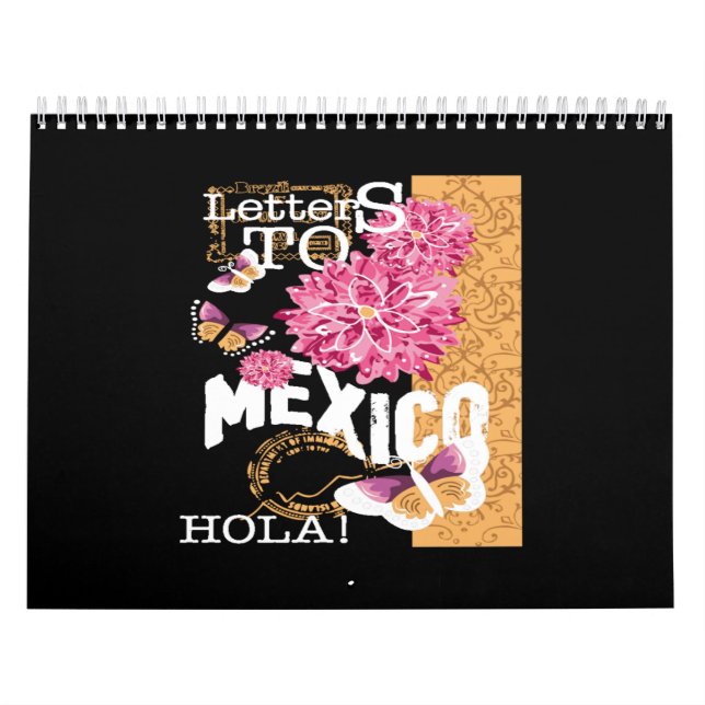 Calendário letters to mexico hola flowers (Capa)