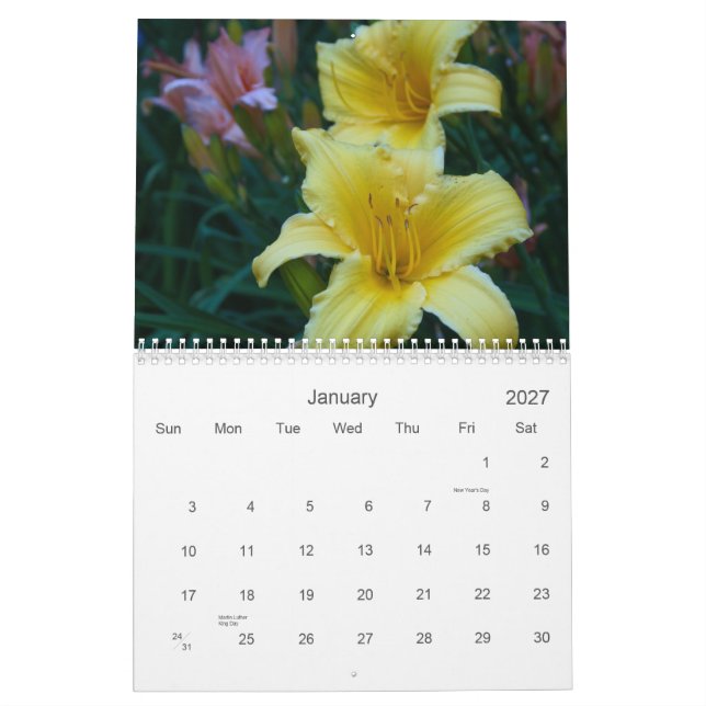 Calendário Lillies (Jan 2027)
