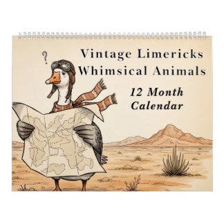 Calendário Limeriques Vintage Animais Caprichosos | Absurdo