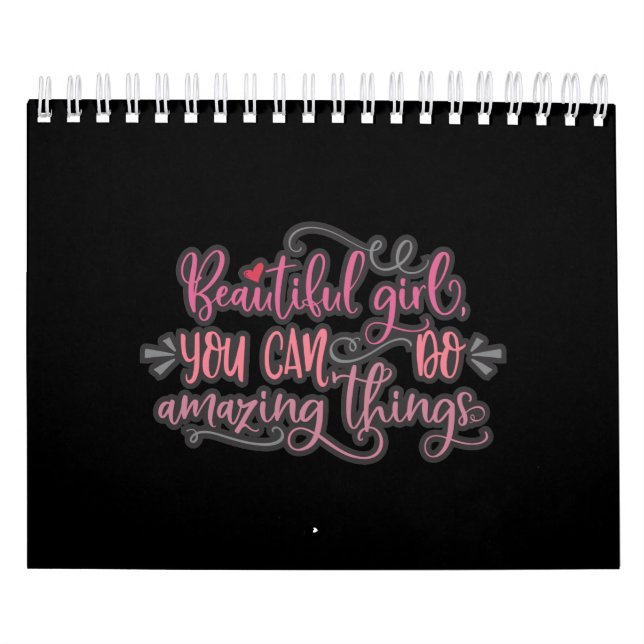 Calendário Linda Garota Você Pode Fazer Coisas Incríveis (Capa)