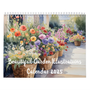 Calendário Lindas Ilustrações do Jardim