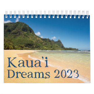 Calendário Lindas imagens da Ilha Havaiana de Kauai