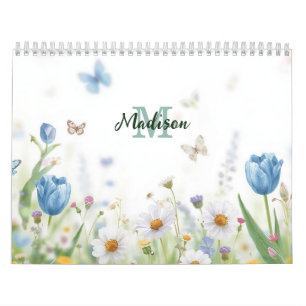 Calendário Lindo Buquê de Flores Silvestres Flor de Primavera