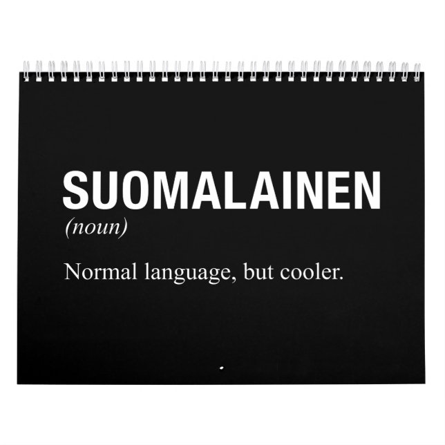 Calendário Linguagem FINLANDESA (Capa)