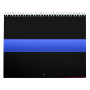 Calendário Linha Azul Fino da Polícia