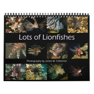 Calendário Lionfishes Wall Calendar de J.W. Pai.