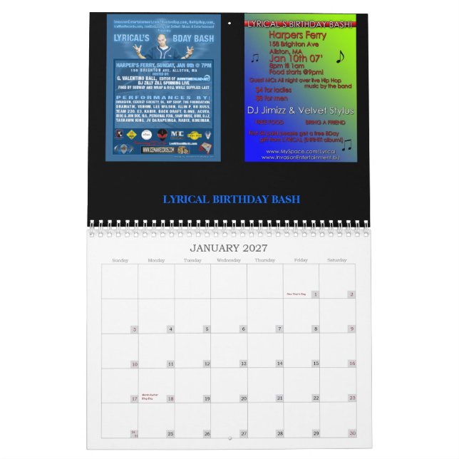 CALENDÁRIO LÍRICO 2008 (Jan 2027)