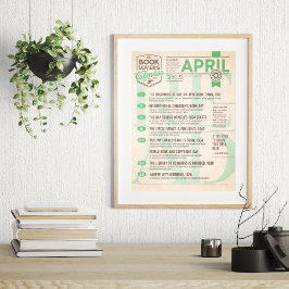 Calendário Literário de Abril Poster