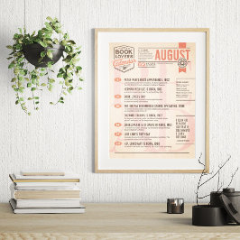 Calendário Literário de Agosto Poster